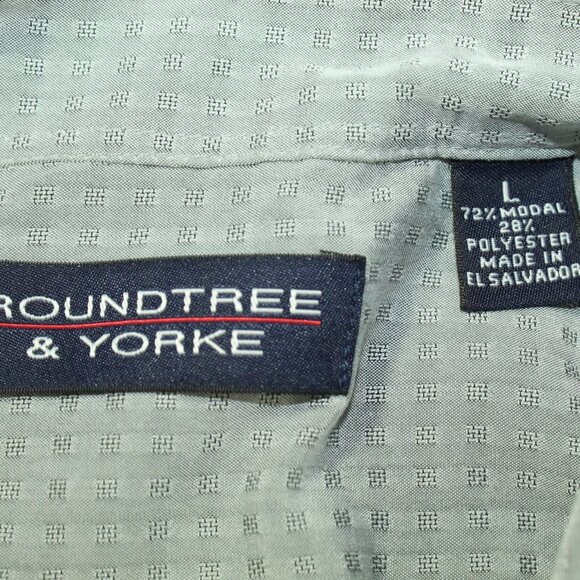 Vintage 90s Roundtree & Yorke Vintage Men's L Modal Polyester Short Sleeve Casua - Picture 4 of 5